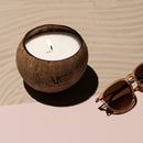 Kokosnoot kaarsenhouder voor kaarsenzand