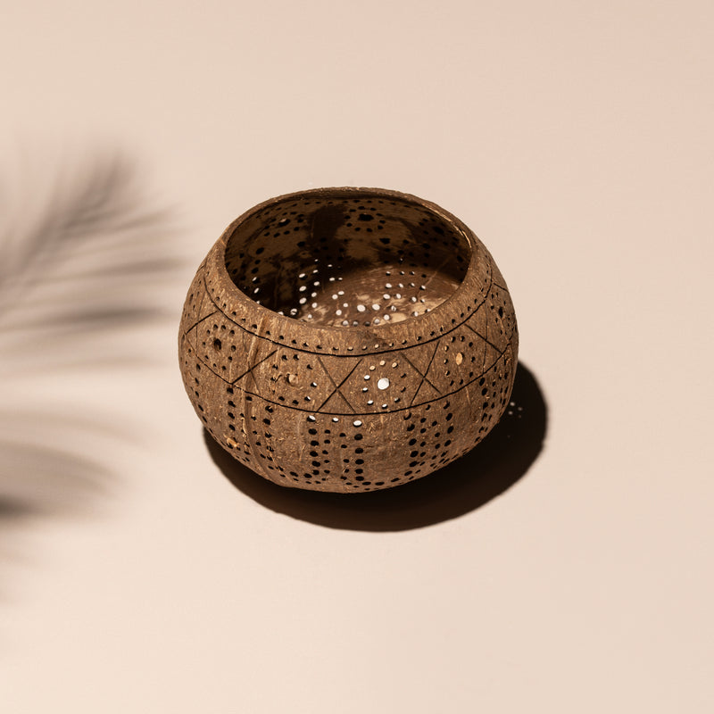 Kokosnoot waxinelichthouder Viva la Coco