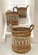 Opbergmanden - The Lovina Baskets – Set van 3 - Manden