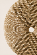 The Kira Kralen Ornament op Standaard – Naturel Beige & Goud