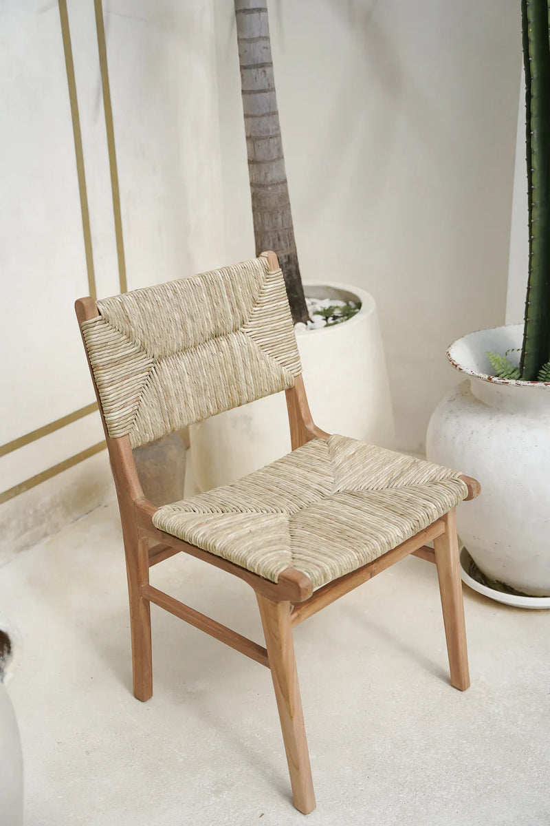 The Pantai Teak Chair – Set van 2 - Rotan eetkamerstoelen - Hippie Monkey