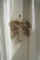 Palmboom met Schelpen - Wandhandhanger met Raffia - The Raffia Shell Palmtree