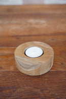 Teakhouten Waxinelichthouder