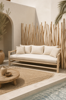 Pre-order | Teakhouten Loungebank met All Weather Kussens – 200x90x80 cm