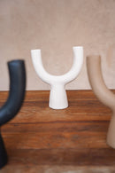 Naturel Kandelaar - Terracotta - The Pohon - Zandkleur