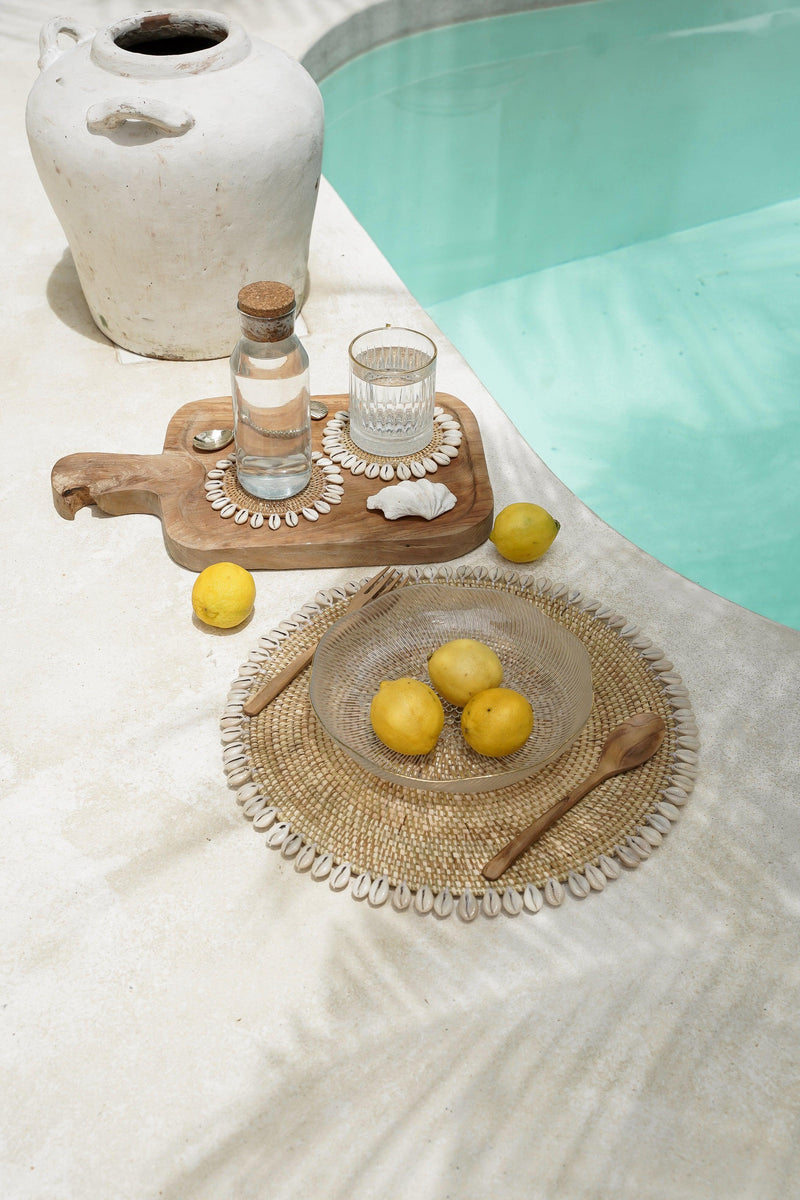 The Rattan Shell Placemat - Natural - Hippie Monkey - Bali Lifestyle Store